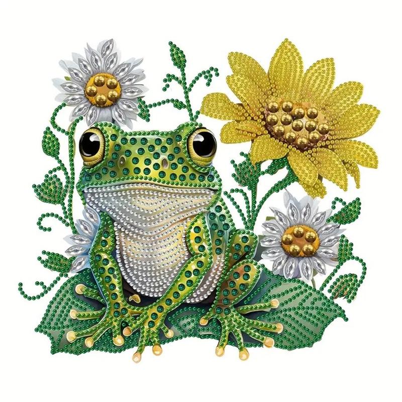 DIY Artificial Rhinestones Arts Painting Kit Without Frame, Frog Pattern DIY Painting, Handmade Craft Art Decoration