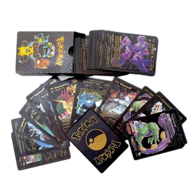 54Pcs 36Pcs 18Pcs Gold Black Silver Charizard Cards English Version Game Battle Toys For Collection