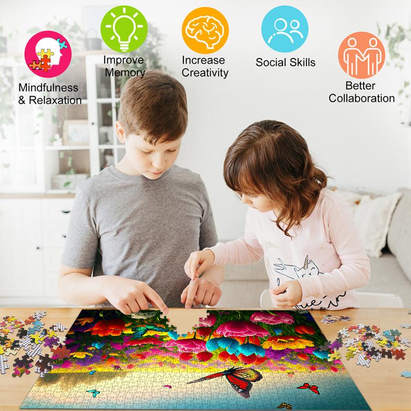 Huadada jigsaw Puzzles for Adults, 1000 pieces of home décor creative gifts, adults and children, family interactive games, parents, grandparents brainstorming