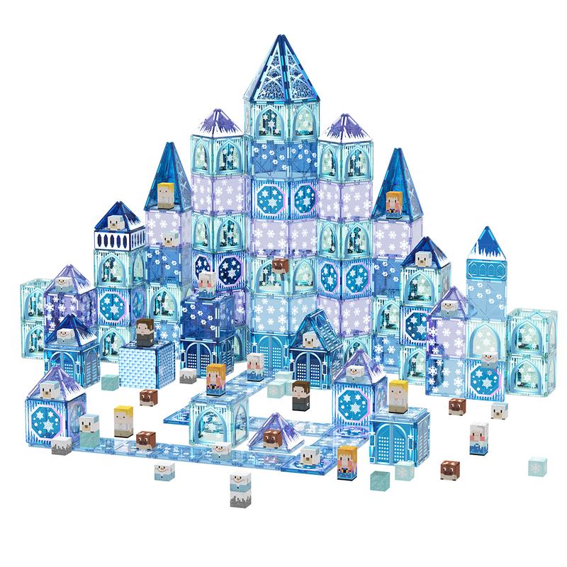 GobiDex Game-based Frozen Castle Magnetic Building Toys Combined with Blocks and Tiles in Gift Package, 70 102 PCS