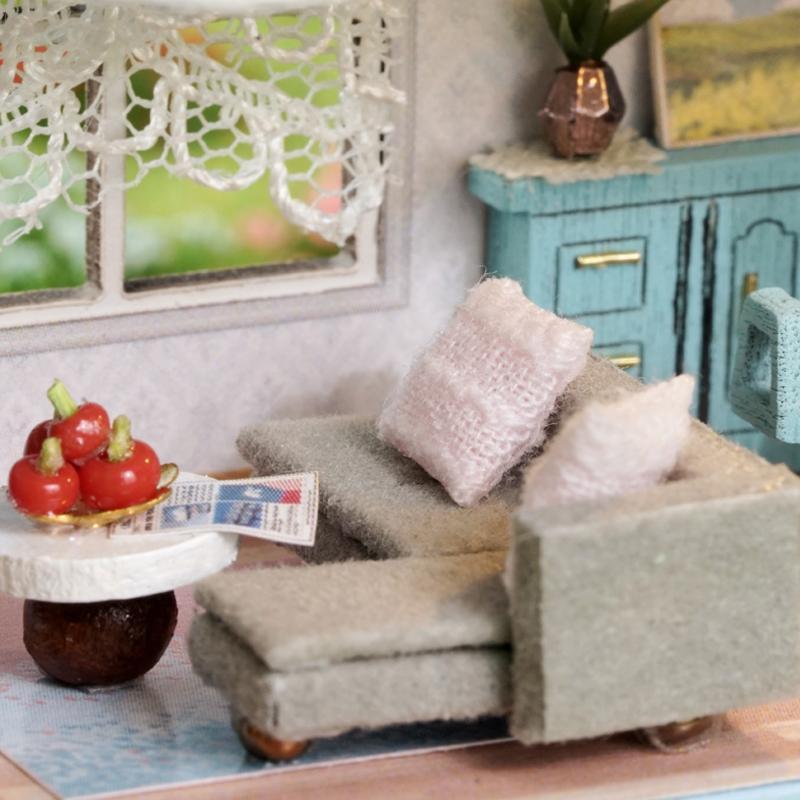 DIY Wooden DIY Miniature House Kit, 1 Box DIY Miniature House Kit, 3D Puzzle, Home Decor Micro Model