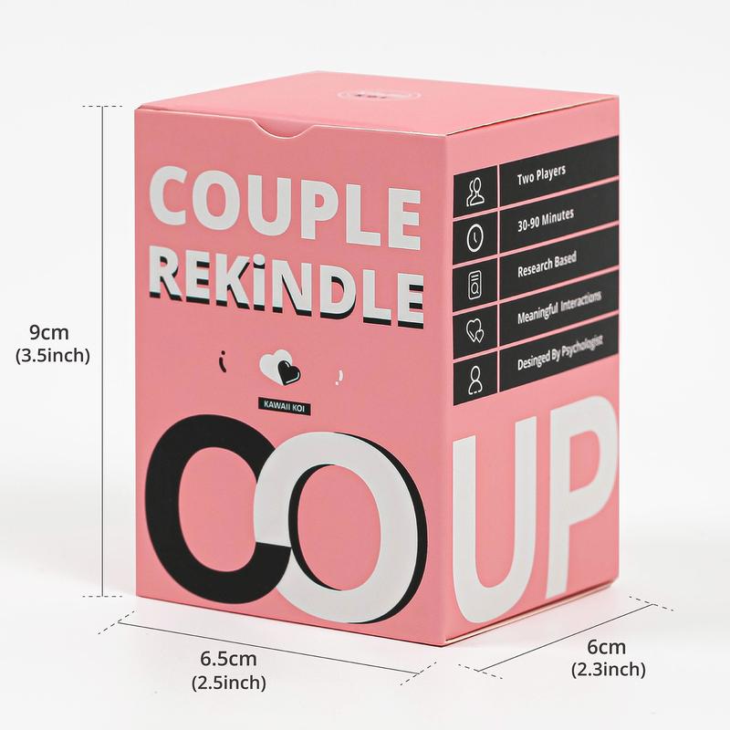 COUPLE REKINDLE Couples Game For Date Night Reconnect, 165 Couple Conversation Starter Cards, Rekindle and Strengthen Bond with Your Partner