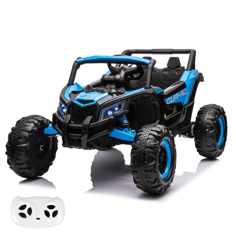 Children's remote control car, parent remote control, battery powered, toddler electric car, 12V car remote control, UTV kids riding, three-point seat belt, LED lights, high and low speed switch - Children's off-road adventure toy riding clearance sale