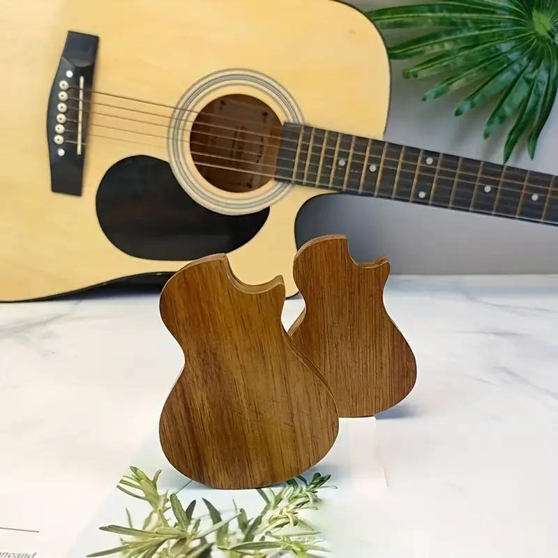 Guitar Pick Storage Case, Wooden Guitar Pick Holder for Gift, Music Accessories for Acoustic, Electric, Bass, and Ukulele Lovers