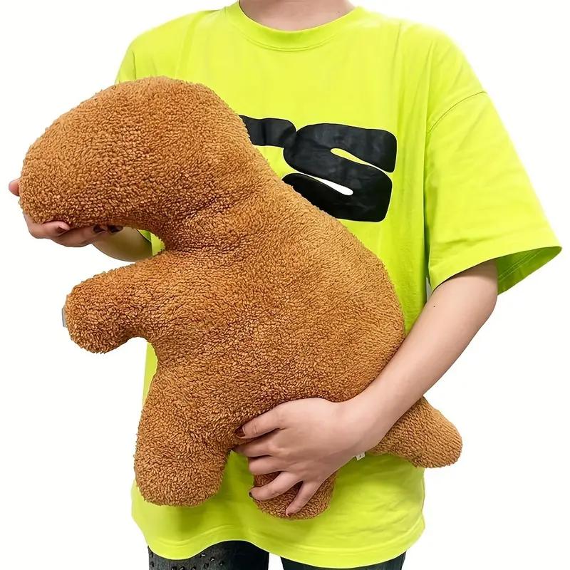 1 Medium Large Dino Nugget Pillow Plush Dinosaur Chicken Block Pillow Soft Dinosaur Chicken Block Funny Dino Block Pillow Surprise Gift Home Decor