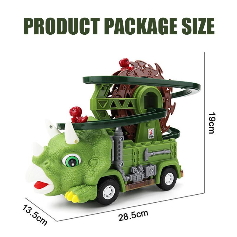 Stair Climbing Dinosaur Track Toy Car Triceratops Sliding Universal Rotating Car Electric Toy