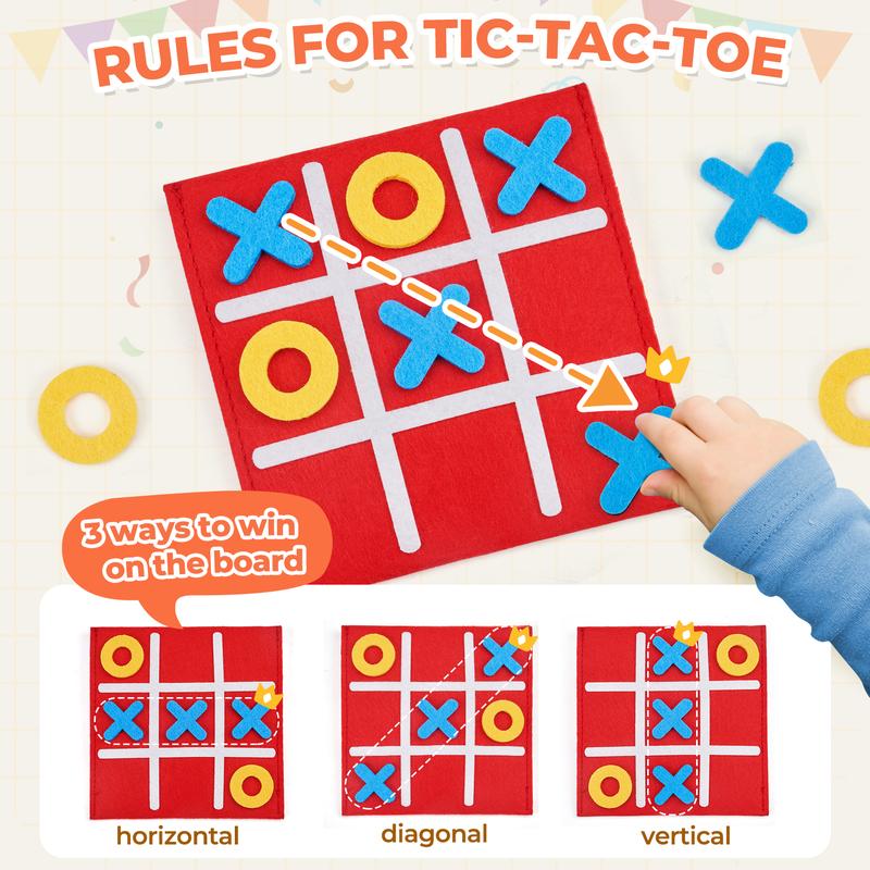 JoyCat Tic Tac Toe Strategic Board Game, Mini Board Game Toy, Birthday Party Favors, Goody Bag, Fun Indoor Game Night Activity, Easy to Store