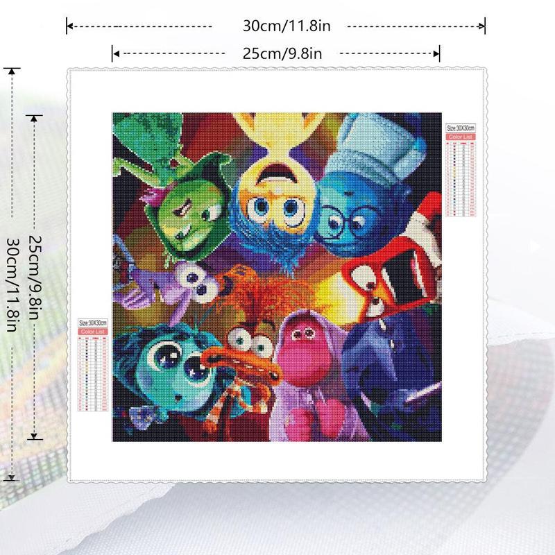 Cartoon Characters Pattern DIY Diamond Arts Colorful Painting Kit without Frame, 1 Set DIY 5D Diamond Arts Colorful Painting for Bedroom Home Wall Decor