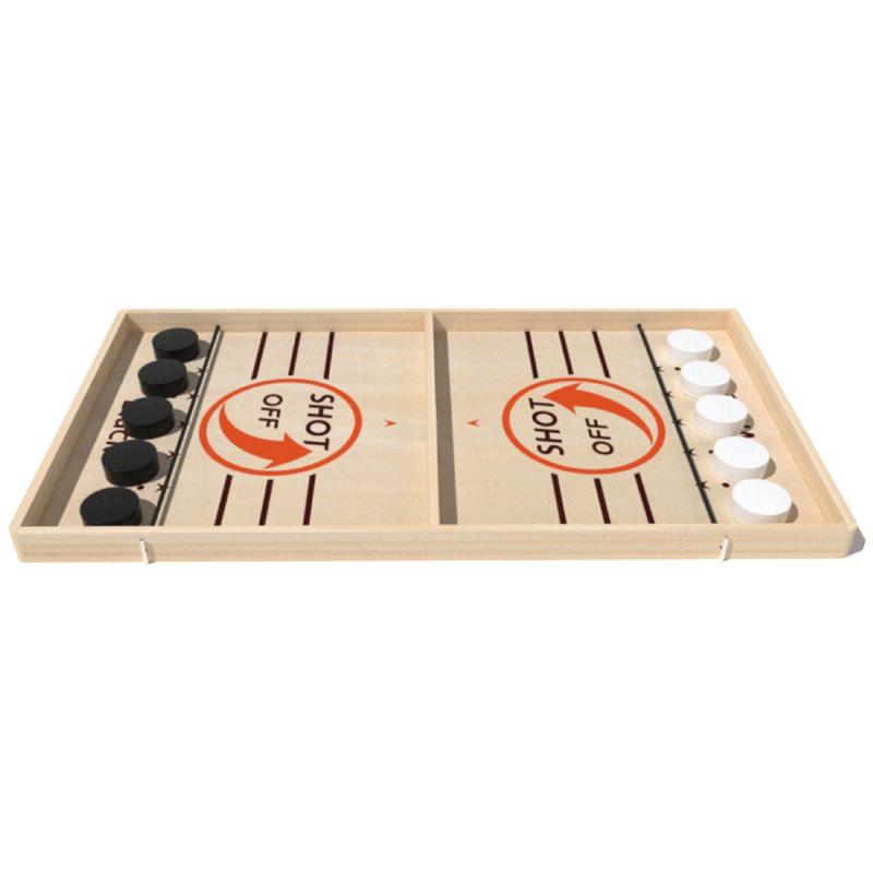 Sling Puck Game Slingshot Board Games Foosball Super Winner Wooden Hockey Foosball Party Game for Adult and Kids 2 Players