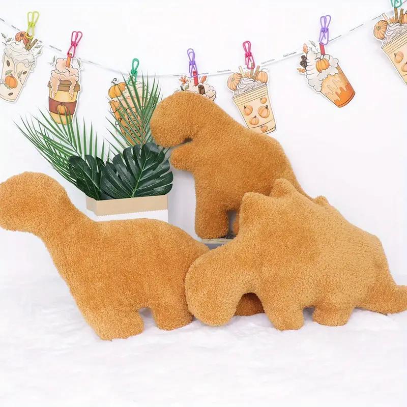 1 Medium Large Dino Nugget Pillow Plush Dinosaur Chicken Block Pillow Soft Dinosaur Chicken Block Funny Dino Block Pillow Surprise Gift Home Decor