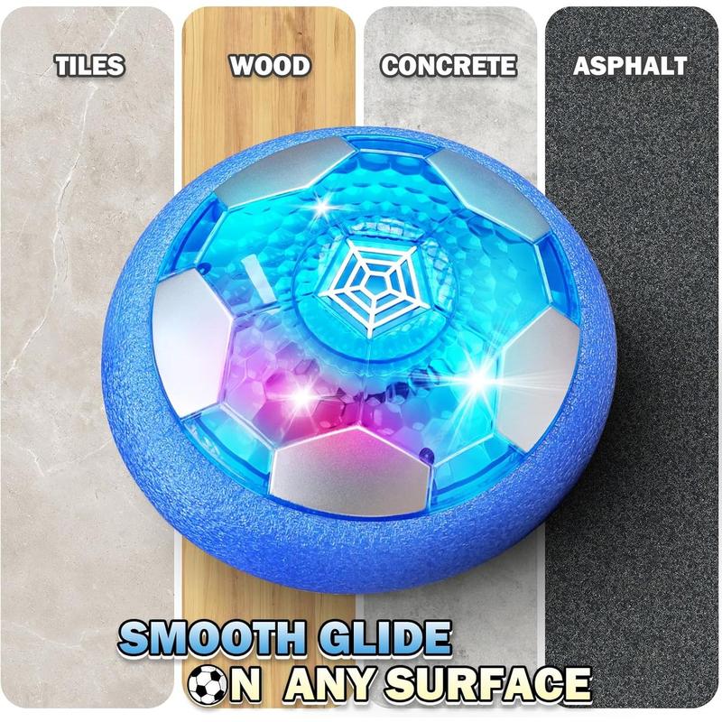 BaLaM Hover Soccer Ball Toys for 3-12 Year Old Boys, Indoor Rechargable Light-up Toys Games Christmas Birthday Gifts for Kids Toddler Girls Age 4 5 6 7 8 9 10 11, Blue