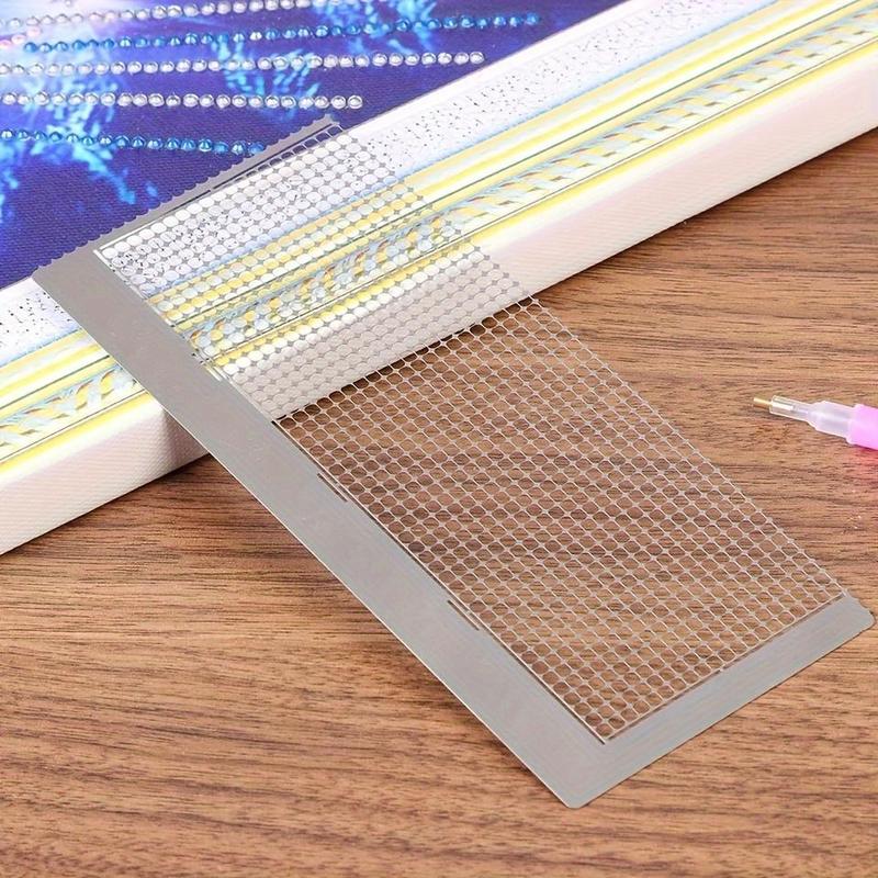 Diamond Art Painting Ruler, 1 Count Stainless Steel Diamond Art Painting Tools, DIY Diamond Art Painting Tools for Home Decor