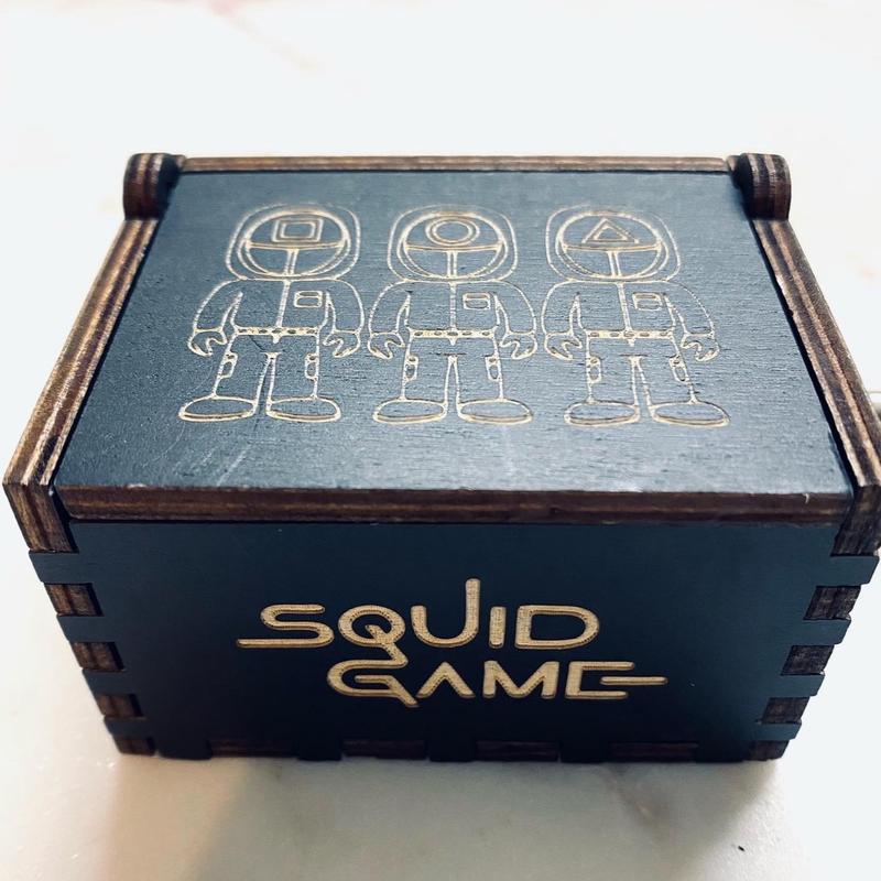 Mini Hand Crafted Squid Games Theme Song Music Box - First 18 Seconds