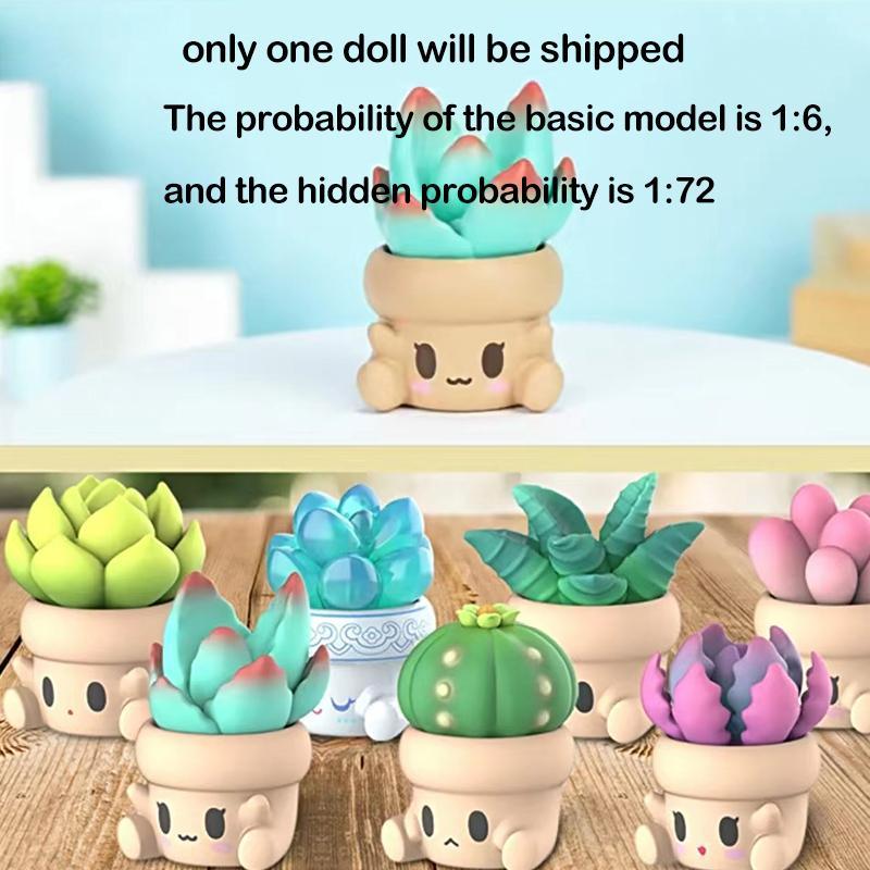 Hugging Succulents 2 Series Blind Box Figures Action Kawaii Toys Birthday Gift Doll Cute Model Surprise Girl Figures Popular Collection