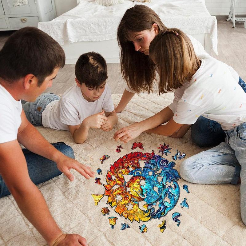 Sun And Moon Wooden Jigsaw Puzzle - Classic & Novelty Toy