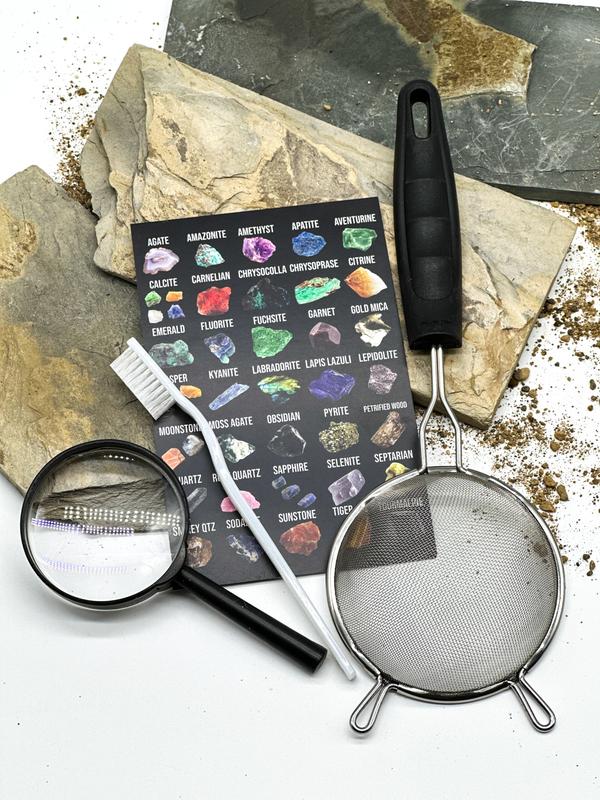 Gem Mining Kit 12 POUNDS of Adventure: Discover Gems and Minerals with our Authentic Mining Kit!