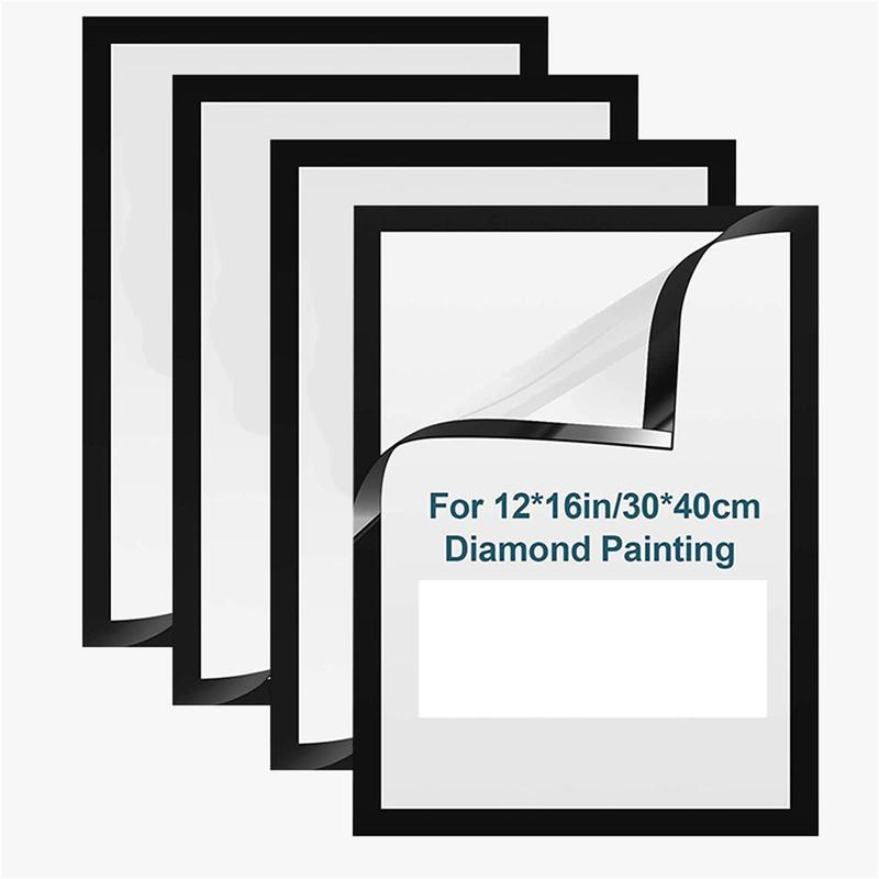 Magnetic Diamond Painting Frame, Self Adhesive Frames for Diamond Art Painting Pictures, Canvas Room Wall Window Door Decorations Accessories