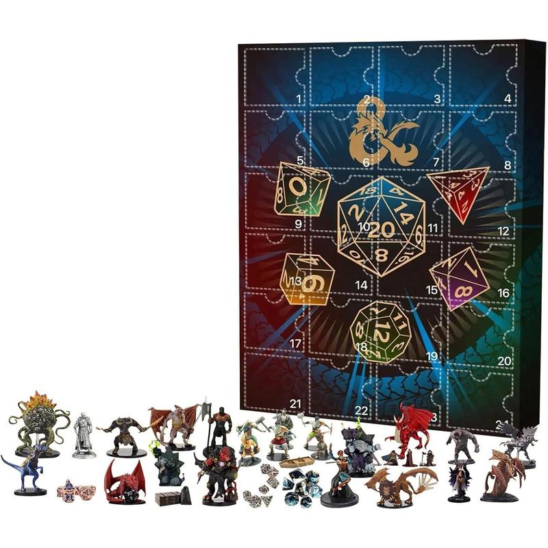 2024 Dungeons and Dragons Advent Calendar Random Polyhedral Dice Advent Calendar 2024 24 Days Countdown Dungeons and Dragons Gifts Christmas Advent Calendar for Game Lover