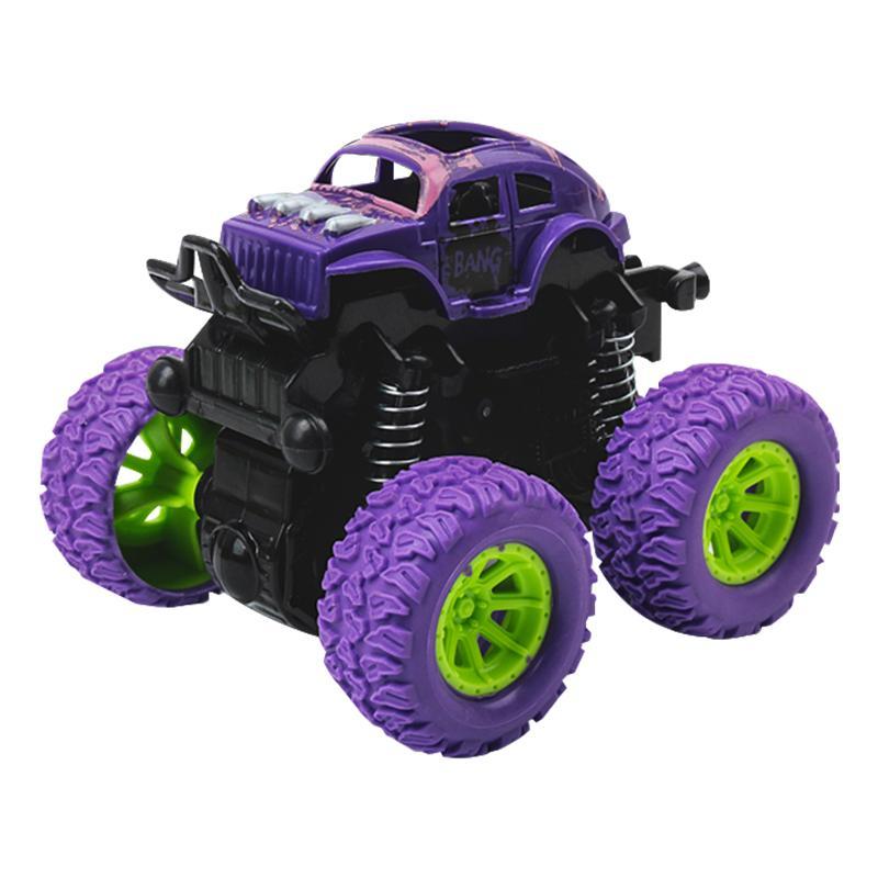 Monster Truck Toy, Off-road Toy Car, 1 2 4 Counts Inertia Stunt Car Pull Back Car Toy for Kids, Rotating Stunt Vehicle, Christmas RC Stunt Car, Fun Gift for Children