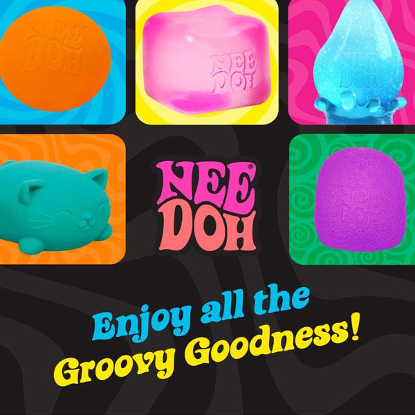 Schylling NeeDoh Stickums - 12 Pack Glow in the Dark Sticky NeeDoh Globs for Age 3+