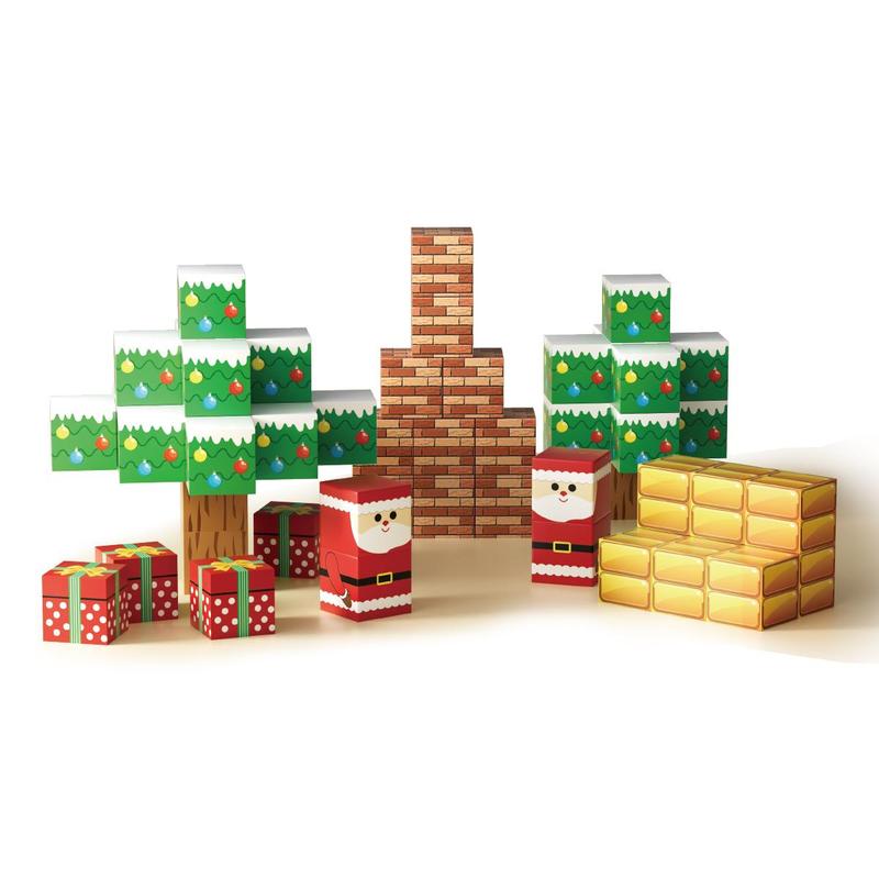 STEAM Minecraft Christmas Themed Building Blocks Toy, Build Mine World Set, 60pcs set Creative Sensory Blocks Building Toy, Birthday Gift for Boys & Girls