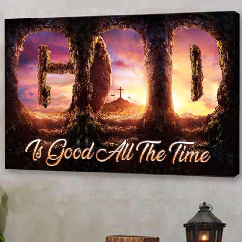 God is Good All the Time Pattern DIY Diamond Art Painting Kit without Frame, 5D Diamond Art Kit, DIY Rhinestone Art Painting for Home Wall Decoration