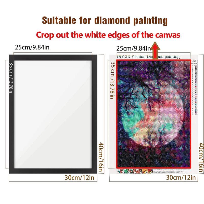 Magnetic Diamond Painting Frame, Self Adhesive Frames for Diamond Art Painting Pictures, Canvas Room Wall Window Door Decorations Accessories