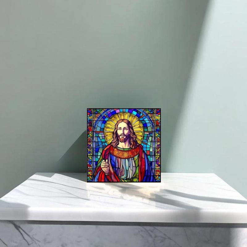 Jesus Pattern DIY Diamond Art Painting Picture Without Frame, DIY 5D Diamond Arts Painting Kit, Wall Art Decor for Home Living Room Bedroom