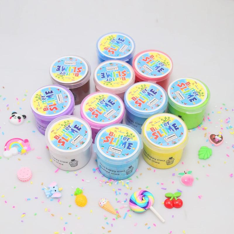 11 Pack Butter Slime Kit,Super Soft & Non-Sticky, Birthday Gifts for Girls and Boys,Super Soft Sludge Toy