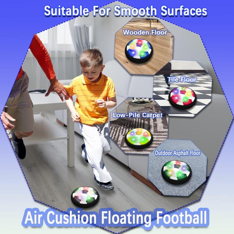 Kids Toys LED Hover Football,Gifts for Boys Girls 3 4 5 6 7 8 12 Year Old Toys,Air Power Soccer Ball Indoor Outdoor Game