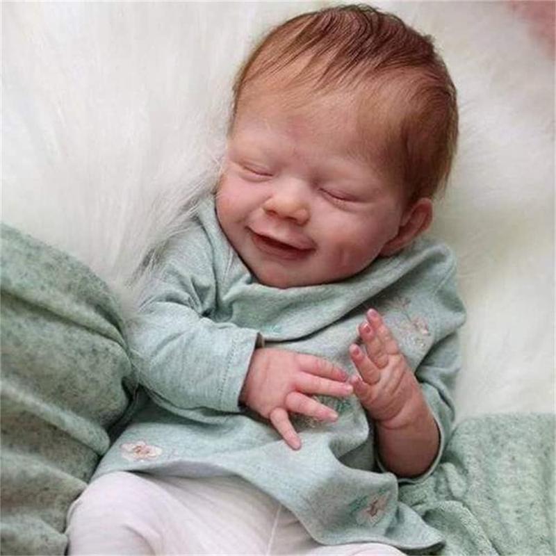 Reborn 18 Inch Cute Boy Realistic Baby Doll Silicone Full Body Birthday Set For Child Birthday Gifts