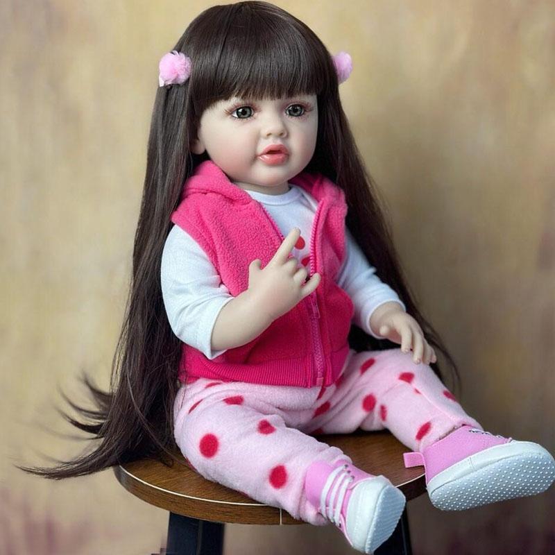 22 Inch Life-like Teenager Girl Doll, Reborn Teenager Doll, Soft Silicone Body Doll, Birthday Gift For Girl, Thanksgiving, Chrismats Gift Set