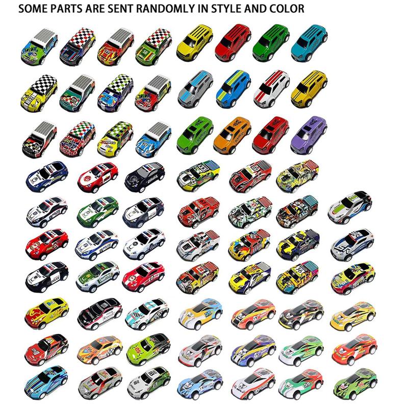 Random Color and Style Pull Back Car Toy with Storage Box, 24 36 52pcs Mini Car Toy, Fun Racing Car Toy, Ideal Birthday Gift, Christmas Gift