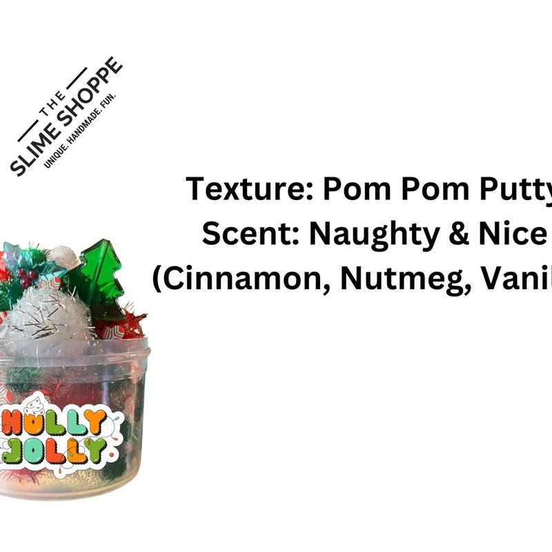 Clear Putty | Christmas Pom Pom | DIY Party Kit 6oz