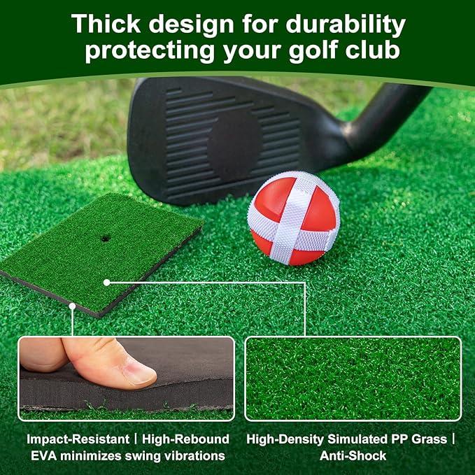 Golf Chipping Game Mat, Battle Royale Golf Games Set for Adults Kids Family, Indoor Outdoor Golf Practice Mat, Sticky Golf Mat Backyard Office Play Equipment Golf Games