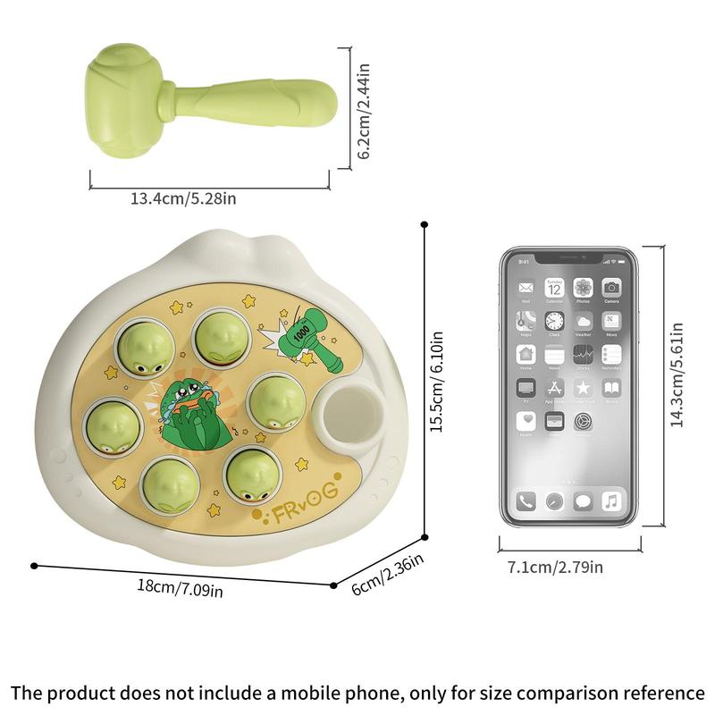 Frog Design Whack Game, 1 Count Cute Animal Design Whack Game, Depression Relief Toy, Toys for Growing Ups, Thanksgiving Christmas Gift Set, Christmas Gift