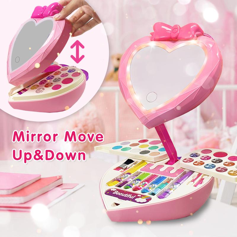 Magic Pink Mirror Make Up Toy Set Aged 3 4 5 6 Years Old