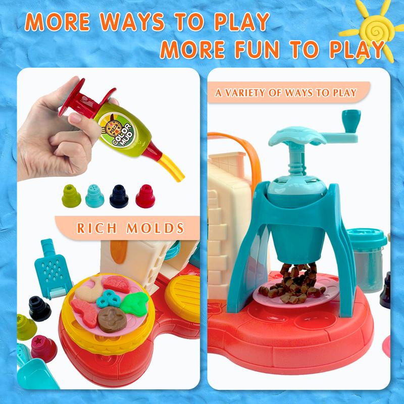 Talgic Kitchen Creations  Top Pizza Oven Toy for Kids 3 Years and Up with 5 Modeling Compound Colors, Play Food, Cooking Toy Pretend Play