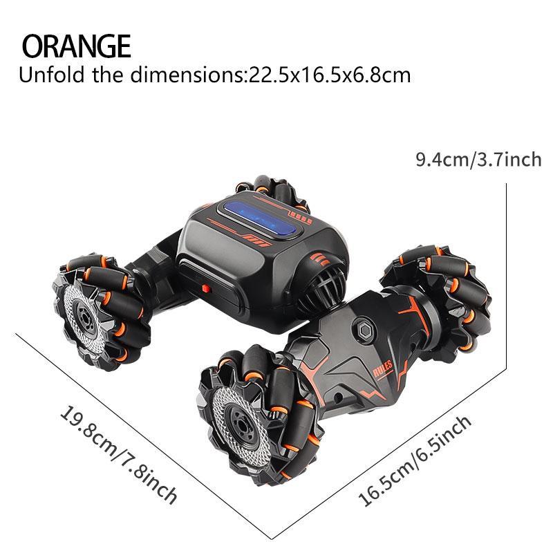 Remote Control Crawling Car Toy, Intelligent Q Crawling Four-drive Force Lever Remote Control, with Dual Meter Remote Control & Joystick Remote Control & 14500 500mAh V3.7 Lithium Battery