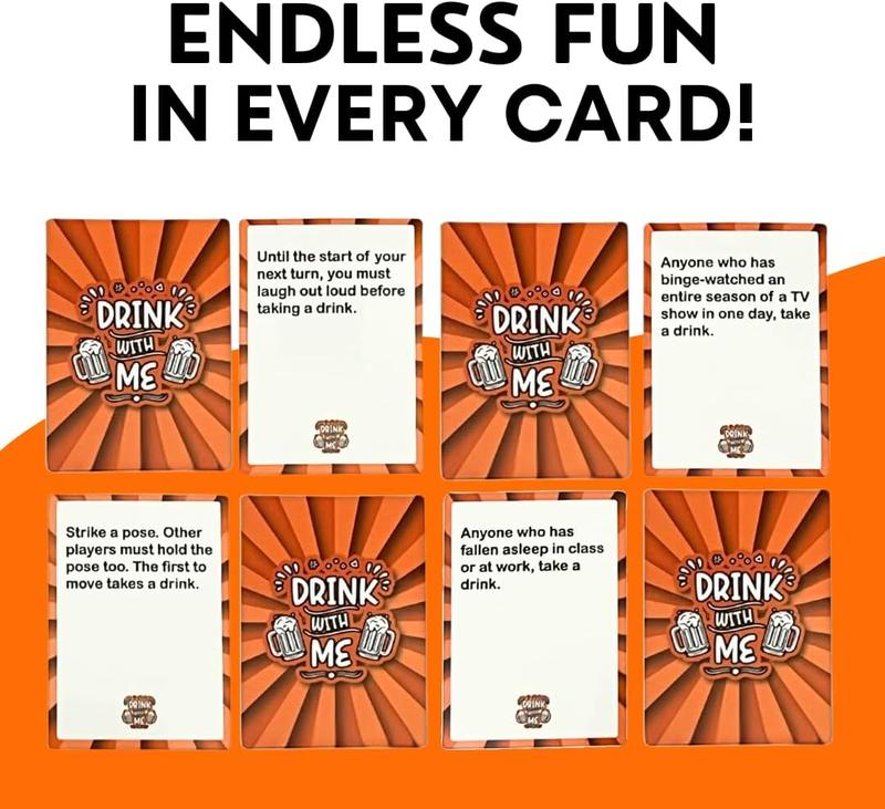 DRINK WITH ME Drinking Card Games for Adults - Drinking Games for Adults Party - Adult Games for Game Night - Bachelorette Party Games - Fun Group Games For Adults - 21st Birthday Gifts for Him or Her