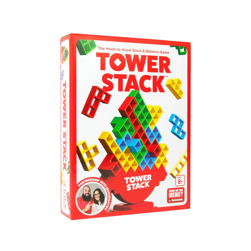 Tower Stack - Head to Head Stacking Challenge, Games for Kids 8-12, Family Games for Kids and Adults by Relatable