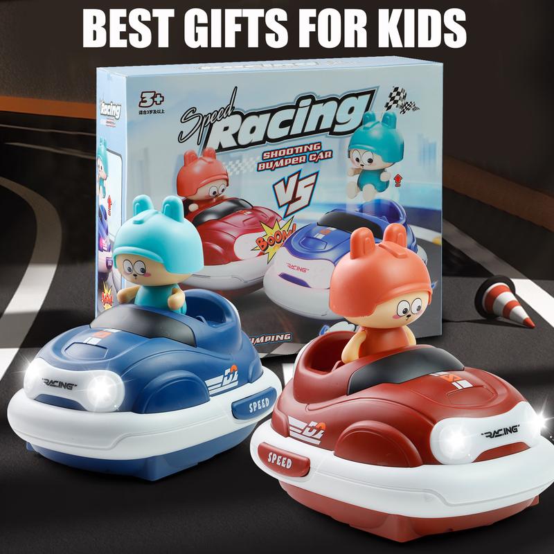 2-Pack Remote Control Bumper Car Toy for Kids Competitive RC Jumping Car Toy Set with Lights