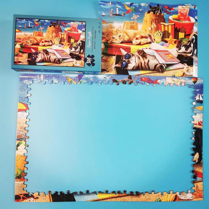 300 Piece Puzzles for Adults Clearance - Jigsaw Puzzles 300 Pieces for Kids Ages 6-8 8-10 10-12 - Beach Vacation