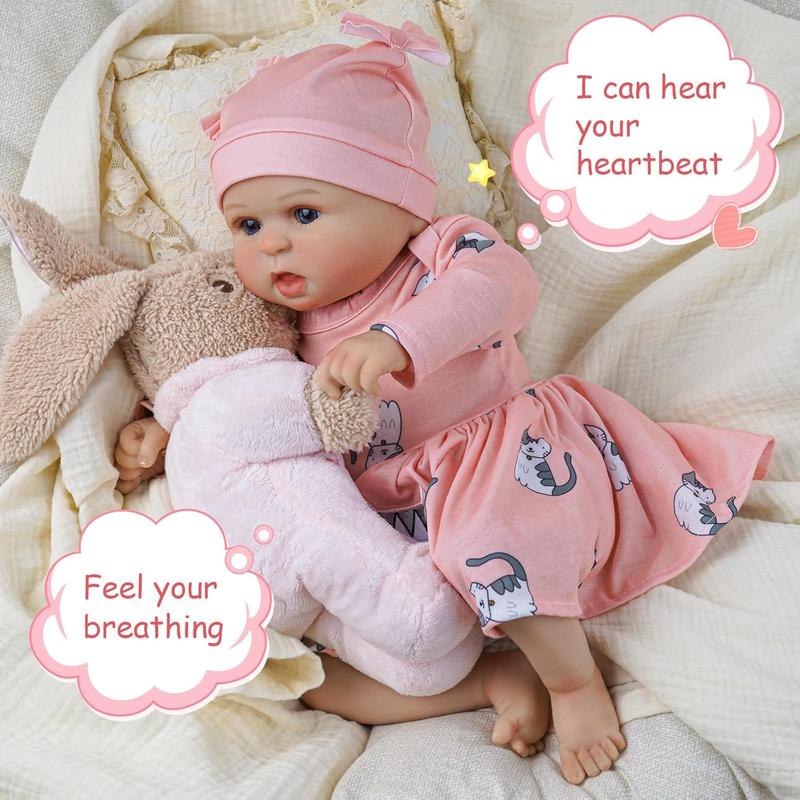 [IN STOCK] Reborn Baby Dolls with Heartbeat Coos and Breathing - Bailyn, 20 inches Realistic Newborn Soft Baby Dolls with Toy Accessories Gift Set for Kids Age 3+