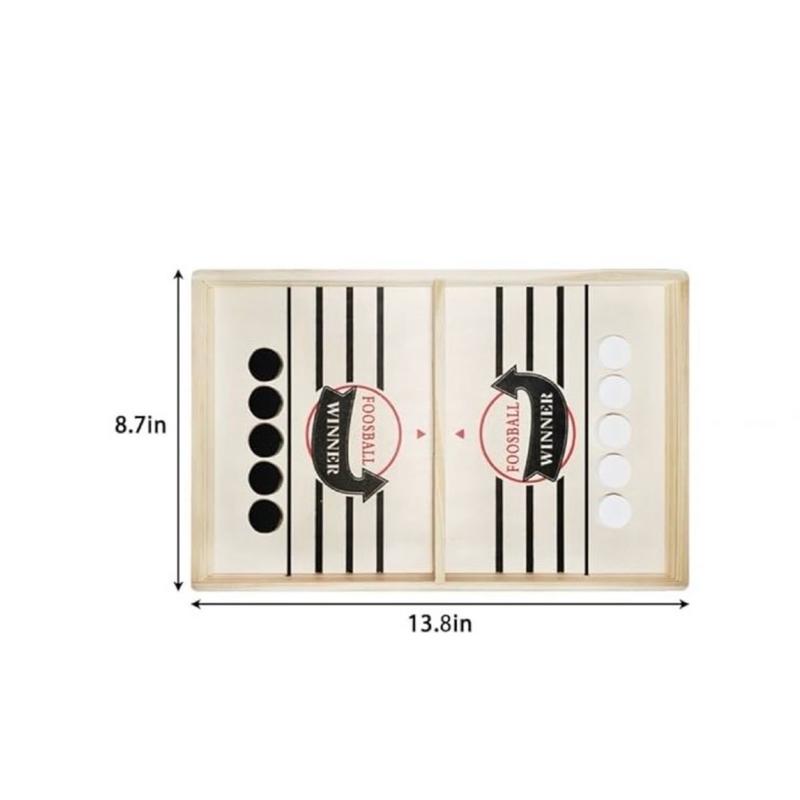 Fast Sling Puck Game, Wooden Hockey Game, Foosball Table Super Winner Slingshot Game