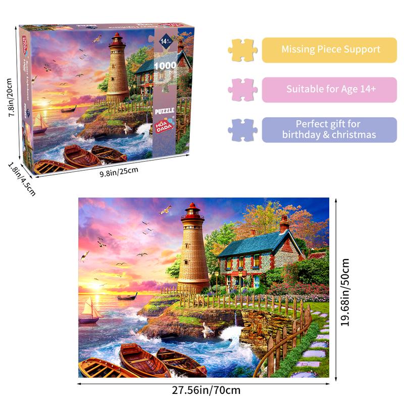 Huadada jigsaw Puzzles for Adults, 1000 pieces of home décor creative gifts, adults and children, family interactive games, parents, grandparents brainstorming Buy 2 get 1 free