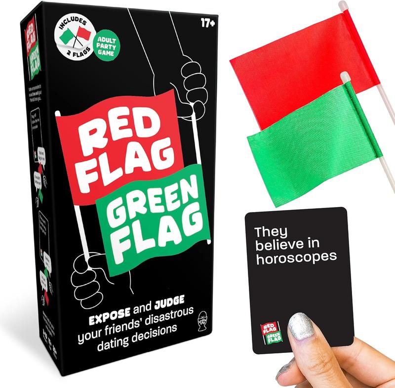 Red Flag Green Flag Game: Judge Your Friends’ Disastrous Dating Decisions | Ages 15+ | 3-10 Players | 230 Scenario Cards | Teens & Adults |