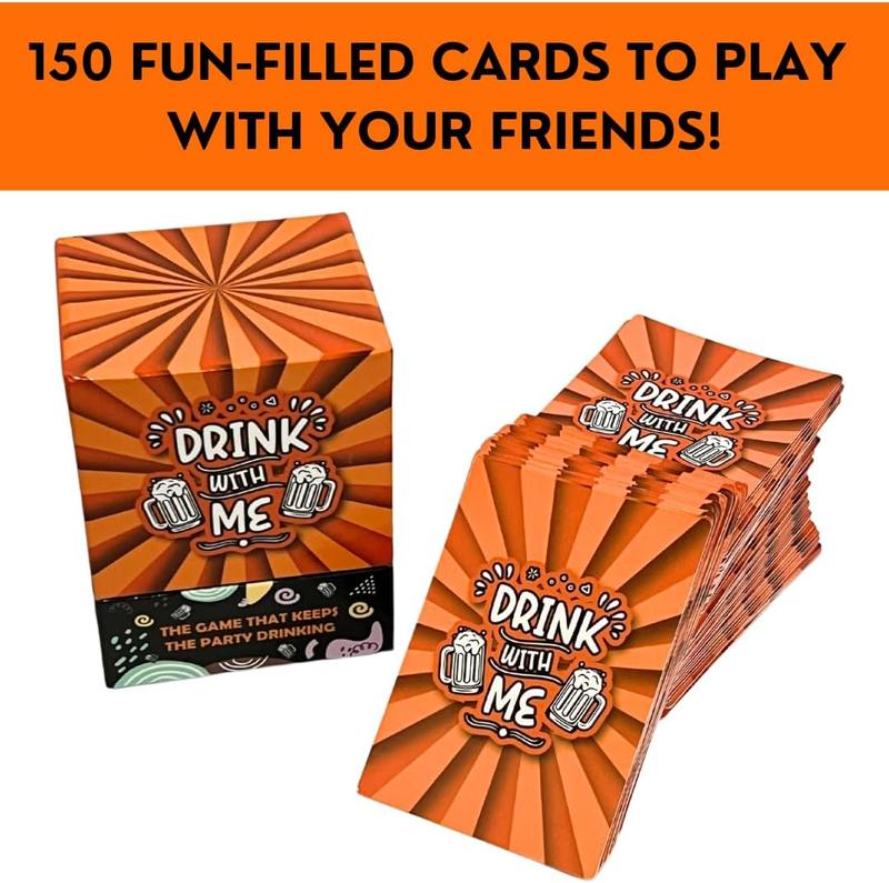 DRINK WITH ME Drinking Card Games for Adults - Drinking Games for Adults Party - Adult Games for Game Night - Bachelorette Party Games - Fun Group Games For Adults - 21st Birthday Gifts for Him or Her