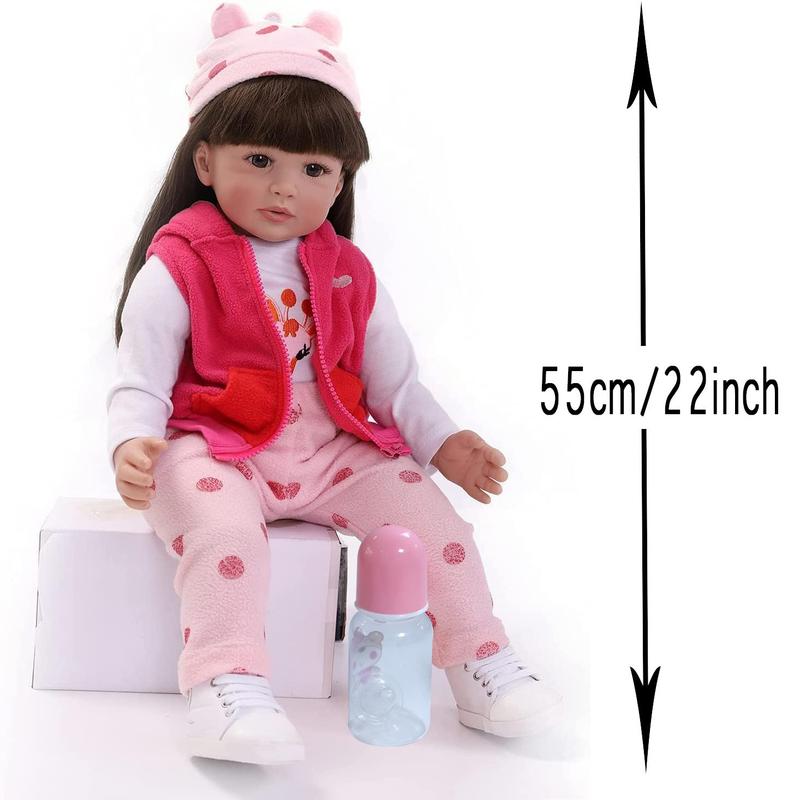 22 Inch Girl Doll, Lifelike Reborn Baby Dolls, Reborn Dolls, Gift Toys for Kids Birthday, Kids Toys