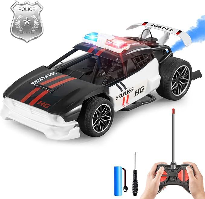 Carox 2024 Cool Mini RC Car: 1:24 accurate scale,rechargeable battery. Gorgeous lights, dream spray,best gift for boys girls on Christmas and birthday